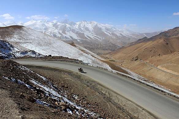 The road to Bamyan via the Hindu Kush Mountains.