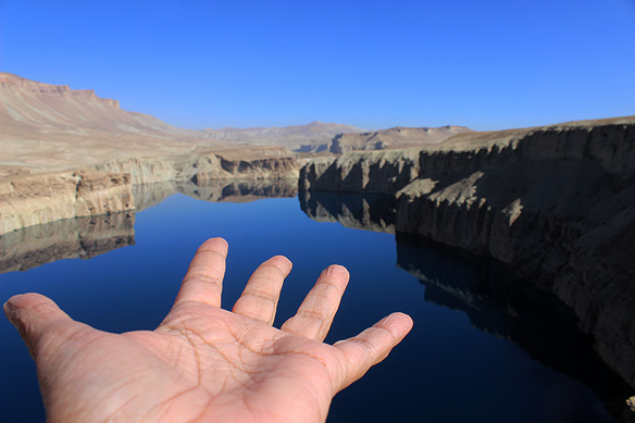 Band-e Amir, Afghanistan's first national park, is a collection of six brilliant-blue lakes.