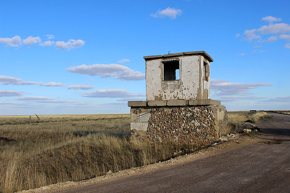 One of the many, now abandoned, checkpoints that once controlled access to Kurchatov and the adjoining nuclear test site.