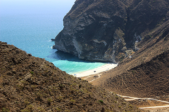 'Hidden' Masood Beach lies to the west of Salalah.