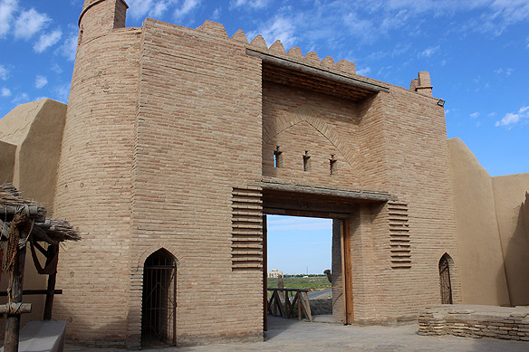 Zharakty [Armoured] Gate, one of the three city gates, was a complex fortified structure built outside the fortress walls.