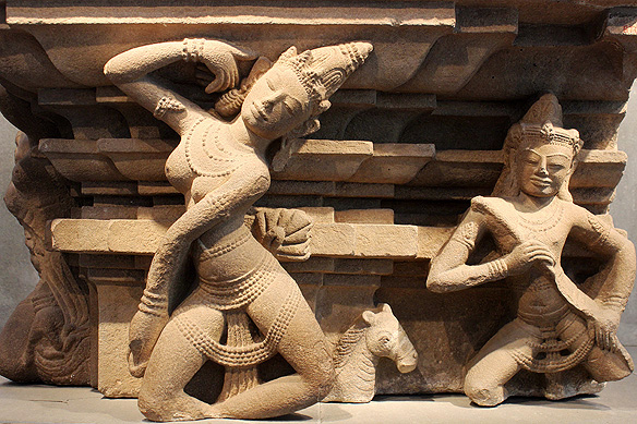 Relief of Tra Kieu Apsara, 10th Century, Sandstone, Tra Kieu. [National Treasure]