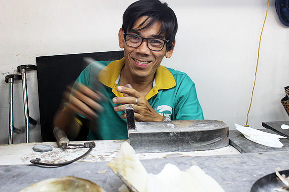 After-effects of the war live on with birth defects showing up till the 4th generation of those once exposed to Agent Orange. Lang Viet/ Handicapped Handicrafts provide them with a livelihood.