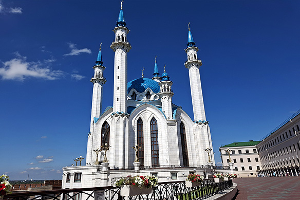 Kul Sharif Mosque, built in 2005 to commemorate the city's millennium celebrations, is named after a 16th Century Imam at the site of where his mosque once stood.