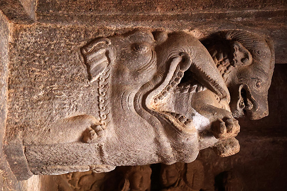 Bracket in Cave 1. The cave was excavated around 550 CE and dedicated to Shiva.