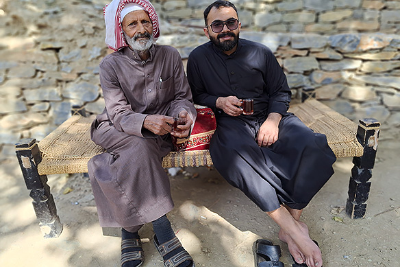 Al-Baha tribesmen enjoying their chai.